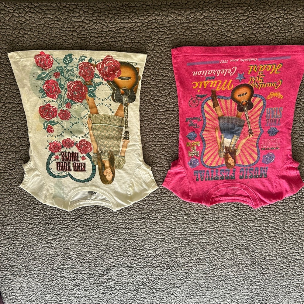 H&M Kids Graphic Tees - Cream and Red